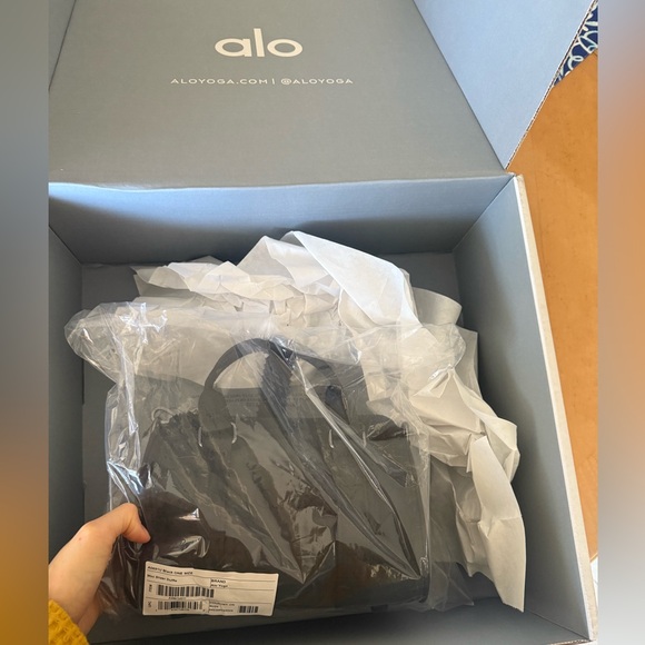 ALO YOGA Sheer Mini Black Tote - Picture 5 of 8